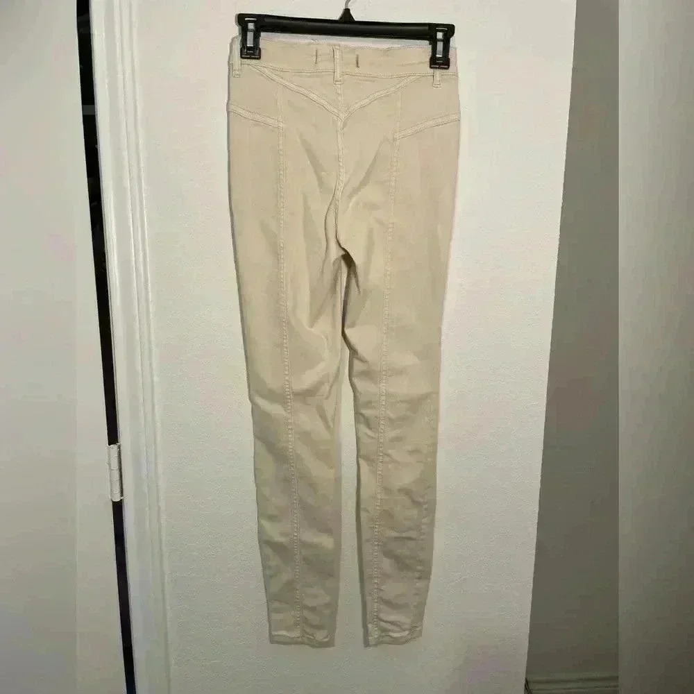 Free People We The Free Cream Skinny Jeans Womens Size 24 - Picture 4 of 7